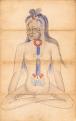 Tummo meditációt végző jógin alakja. Mongólia, 19. század. Festmény digitális másolata